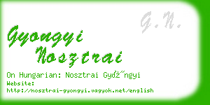 gyongyi nosztrai business card